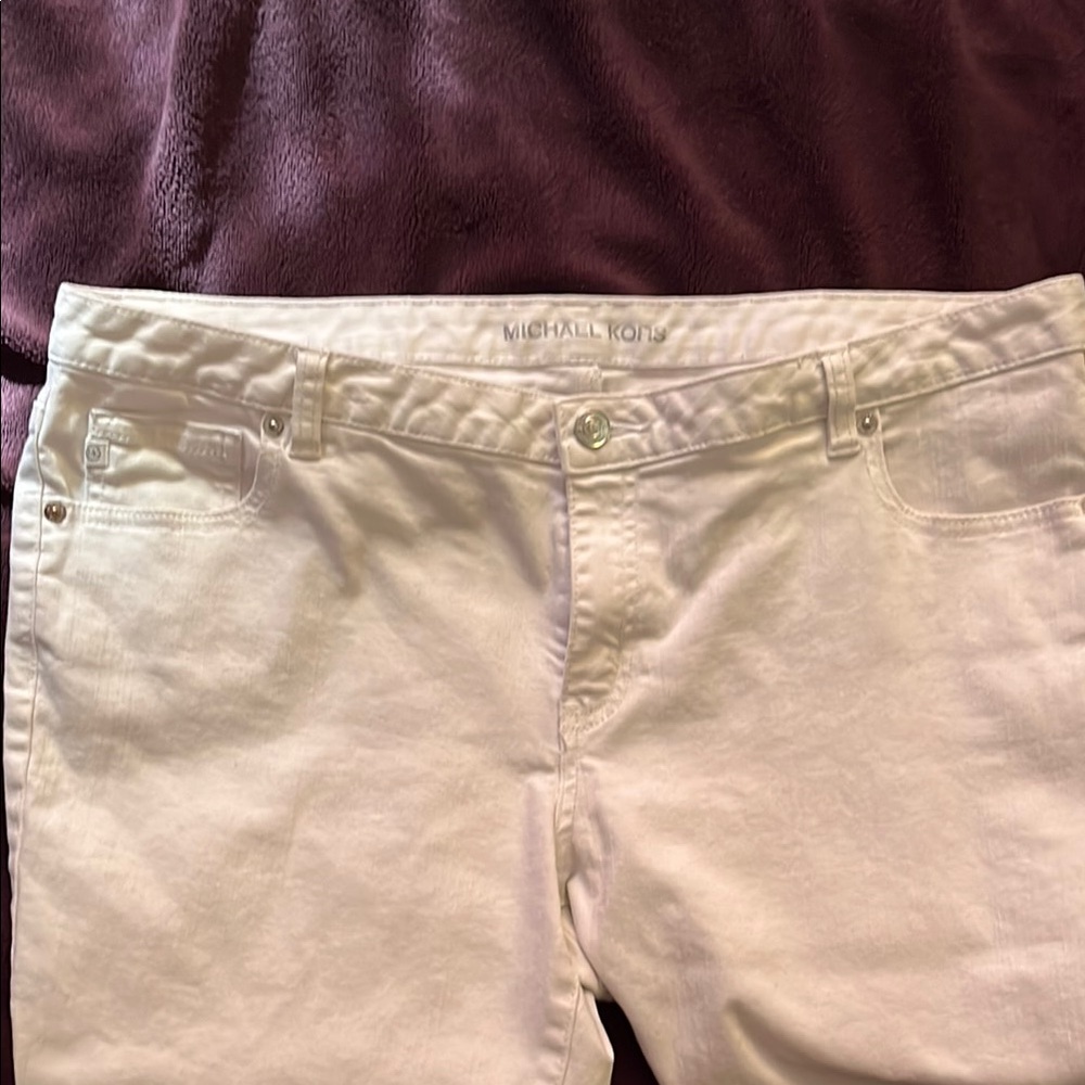 Michael Kors White Ankle Cropped Jeans